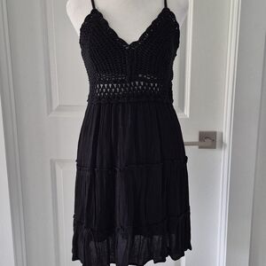 SOLD🚫Black Crochet Dress